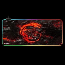 Leaf Shop Rgb Oyuncu Mousepad Rgb 70 x 30 Gaming Oyuncu Mouse Pad Kaymaz Taban 4mm Dragon