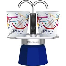 Leaf Shop - Set Mini Express: Ocak Üstü Espresso Pişirici + 2 Cups - Kandinsky Serisi
