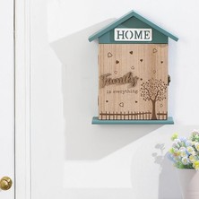 Leaf Shop 2073 Duvara Montajlı Dekoratif Anahtarlık Dolabı - Duvar Askılı Anahtar Saklama Kabini 17X27,5CM