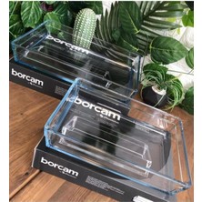 Paşabahçe Premium Dikdörtgen Borcam Fırın Tepsisi 26 x 36 cm Şeffaf İkili Set