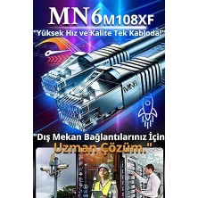 Leaf Shop M108XF Internet Kablosu 100 Metre/ftp 0,60MM-23AWG/CAT6 Iki Kat Korumalı/internet Bağlantı Kablosu 100 Metre/iç Dış Mekan/ıso 9001 ve 2012 Certified High Pro Cable (Metre 100) (Ölçü, Metre, 100)