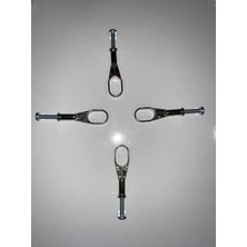 Leaf Shop U Flanş 4lü Paket Vidalı Dolap Askı Aparatı Tüm Marka Ürünlere Uyumlu