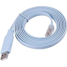 Leaf Shop 3852A USB Cisco Konsol Consol RJ45 USB 2.0 To RJ45 Konsol Kablosu – 1.8m (CH340 Chipset) Cisco Router & Switch Uyumlu CH340 Kablosu
