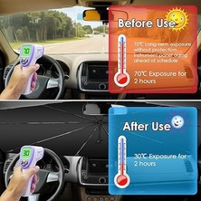 Leaf Shop Katlanabilir Ön Cam Araba Güneşliği - Katlanır Yaylı Uv Koruması - Ön Cam Için Uygun - 150 x 82 cm