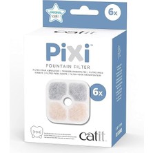 Leaf Shop 43722 Pixi Yedek Filtre, Catit Pixi Su Çeşmesi Için Içme Çeşmesi Filtresi, 6'lı Paket