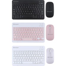 Leaf Shop Tablet ve Telefonlar Için Bluetooth Klavye ve Mouse Set - AL3476 (Beyaz)
