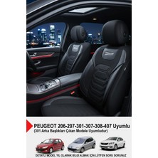 Gm Design Titanyum Serisi Lüks Keten Oto Koltuk Kılıfı-(Peugeot 206-207-208-306-307-407- Uyumlu)