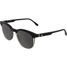 Lacoste L 6073S 001 52 Erkek Oval Siyah Kemik Güneş Gözlüğü