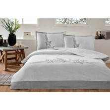 Özdilek Nevresim Takımı Fitted Çarşaflı Ranforce Çift Kişilik Gri Helecho