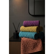 DNZGÜLCAN %100 Pamuk Otantik Desenli 4’lü El ve Yüz Havlu Seti 50X90 cm