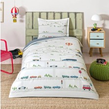 Özdilek Nevresim Takımı Fitted Car Ranforce Tek Kişilik Mavi Nıght Rıde