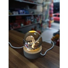 BLC Boutique Ahşap LED Kristal Küre Küçük Prens Şemsiye Gece Lambası