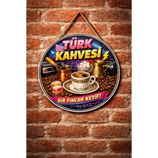 Mayeka Cafe Restoran Için Türk Kahvesi 80 Ler Kahve Duvar Kapı Tablo Süsü Ahşap Askılı Pano Tabela No 9