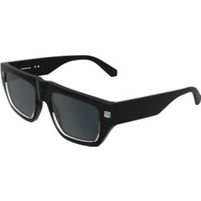 Calvin Klein Jeans Ckj 25619S 001 54 Unisex Dikdörtgen Siyah Kemik Güneş Gözlüğü