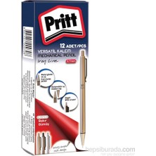 Pritt Versatil Mekanik Kurşun Kalem 0.7 mm Krom Renkli Ergonomik Tasarım ile Kullanım Kolaylığı