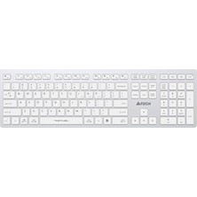 Misda Store Tech FBX50C Şarj Edilebilir (Q) Türkçe Fn-Multimedya Bluetooth & 2.4ghz Kablosuz Klavye, Beyaz