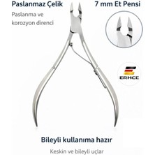 ERHCE Solingen Et Pensi 7mm Profesyonel Kullanıma Hazır Bileyli Paslanmaz Çelik