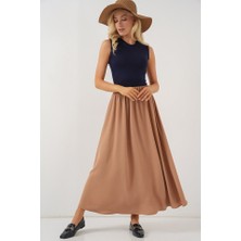 Uzun Ayrobin Etek 8050 - Camel