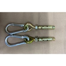 Misda Store Salıncak Asma Aparatı 2'li Çelik Dübel & Karabina Kanca Takımı