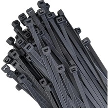 Leaf Shop Adet Elektrik Kablosu Kablo Bağı Klips Plastik Kelepçesi Cırt Cırt Kelepçe 30 Cm-3.6 mm (100, Siyah)