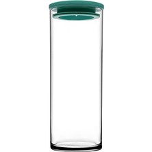 Misda Store Breakfast Club Yeşil Plastik Kapakli Cam Kavanoz, Şeffaf, 120 cc