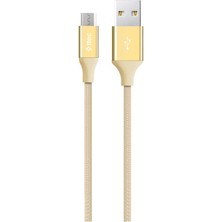 Misda Store Alumicable Micro USB 120CM Şarj Kablosu - Altın (2DK11A)