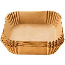 Leaf Shop Airfryer Pişirme Kâğıdı, Fritöz Yağlı Kağıdı, Yanmaz Kağıt 25 Adet (Kare)