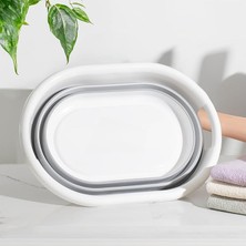Leaf Shop LA-550 Katlanabilir Çamaşır Sepeti Akordiyon Katlanır Sele Sepet Silikon Çamaşır Sepeti 26 L
