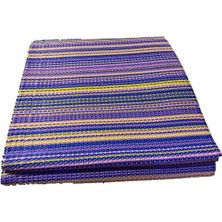 Leaf Shop Store Katlanabilir Plastik Hasır Kilim Dış Mekan Piknik Kamp Sergisi Çift Dikiş (Pembe, 175 x 220 Cm)