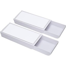 Leaf Shop 2 Adet Kendinden Yapışkanlı Çekmece, Çalışma Masası Altında, Kalemlik, Çekmece Düzenleyici, Çalışma Masası Altı Çekmece Düzenleyici, Masaüstünüzü Düzenli Tutmak Için