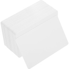 Leaf Shop 50 Adet Pvc Beyaz Kart Işletmeler Için Boş Plastik Kartlar Çift Taraflı Baskıya Hazır