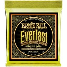 Leaf Shop Ball Everlast Ekstra Hafif Kaplamalı 80/20 Bronz Akustik Gitar Telleri, Ölçü 10-50
