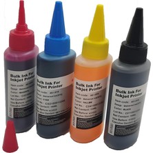 Misda Store Hp Officejet Pro 8023 Kartuş Dolum Mürekkebi Takım 4X100ML 4 Renk Set Mürekkep Muadil