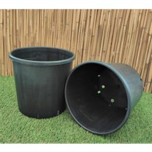 Leaf Shop Üretim Saksısı 5 Adet 11,5 Lt 24X24 cm Plastik Saksı Siyah Üretim Saksı Bitki Saksısı