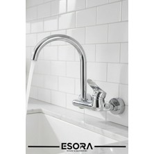 Esora Duvardan Aplik Mutfak Eviye Bataryası Musluğu Çeşmesi