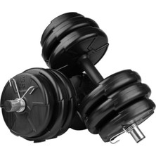 Leaf Shop Spor 17 kg Dambıl Seti ve Ağırlık Seti Vücut Geliştirme Aleti