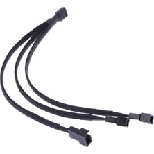 Leaf Shop 5353 3'lü Fan Çoklayıcı 3 Port Y Pwm 4 Pin Splitter Çoklayıcı Switch Örgülü Kablosu (5353-3'LÜ)