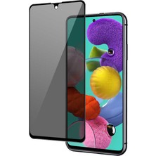 Maks Technology Galaxy A71 Mkst New 5d Privacy Temperli Ekran Koruyucu - Siyah