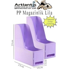 Leaf Shop Magazinlik Demonte Plastik 2 Adet Plastik Kutu Klasörü Magazinlik A4 Dosya ve Masa Düzenleyici Sınıf Ev Ofis