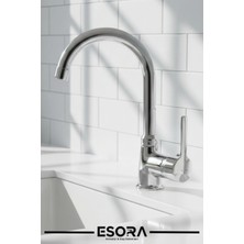 Esora Ağır Gövde Mutfak Eviye Bataryası Garantili Çift Su Girişli