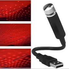 Leaf Shop Ayak Altı Tavan Star LED Araç Içi Atmosfer Ambians Işık Oto Araba Iç Tavan Yıldız Ayarlanır USB Lamba