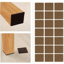 Leaf Shop Mobilya Keçesi,kendinden Yapışkanlı Zemin Koruyucu Kahverengi (30X30MM)