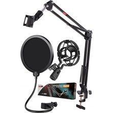 Misda Store Basic SET-39SHPS Mikrofon Standı Pop Filter ve Shock Mount