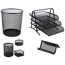 Leaf Shop Masa Üstü Kalemlik/kağıtlık / Ataşlık/kartviztlik / Çöp Kovası / 3 Lü Evrak Rafı
