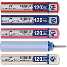 Faber-Castell Grip Min 0.7 2B 60 mm Beyaz Renk 120'li Kalem Uçları Seti