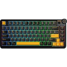 Leaf Shop AU75 3 Modlu Rgb Hot Swap Mekanik Tkl Seiya Switch Kablosuz Makrolu Klavye Siyah