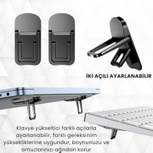 Leaf Shop 2 Adet Yapışkanlı Katlanılabilir 2 Kademe Yükseklik Ayarlı Laptop Standı Laptop Stand Ayağı