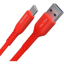 Leaf Shop C20 Type-C To Usb-A 22.5W Hızlı Şarj ve Data Kablosu 2.1m Kırmızı