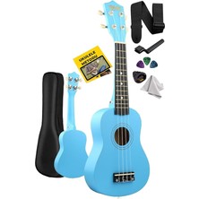 Leaf Shop UKX-901BL Mavi Soprano Ukulele (Askı Çanta Metod Pena)