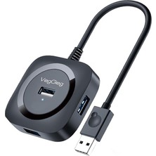 Leaf Shop Portlu USB 2.0 Çoklayıcı Hub Siyah